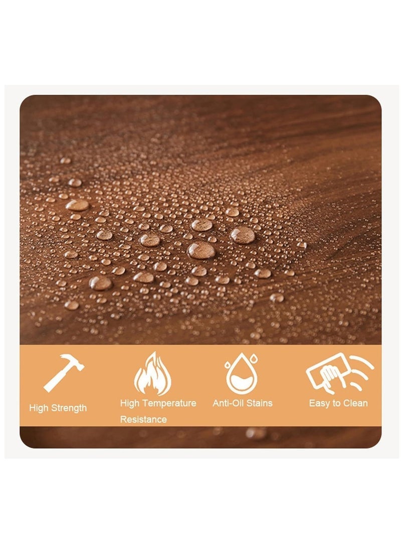 ECVV Versatile Sofa Side Table On Wheels Adjustment Wood Snacks Table Small Rolling Sofa Table Suitable for Homes Office | 65x40x40cm Brown - Image 4