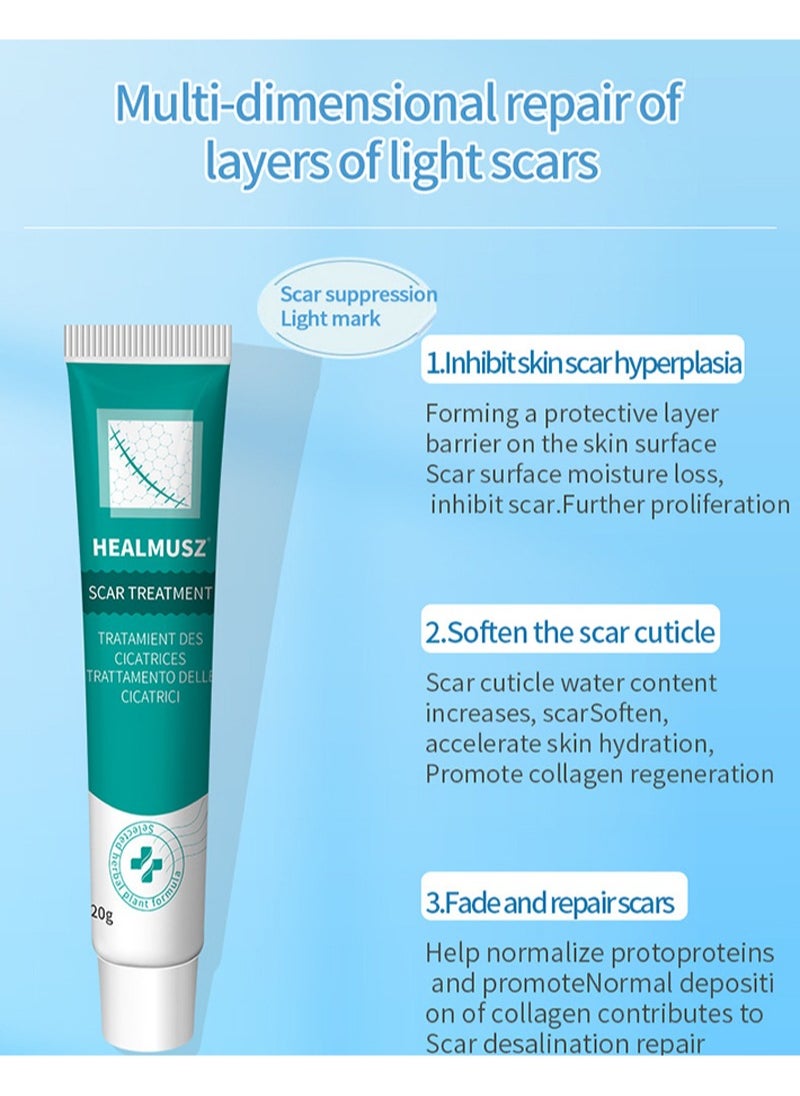 HEALMUSZ - Scar Treatment,Scar Cream,Lump Removal, Effective Scar Removal Cream for Acne Scars, Burn Scars, C-Section Scars, Stretch Marks and Surgical Scars - Image 1