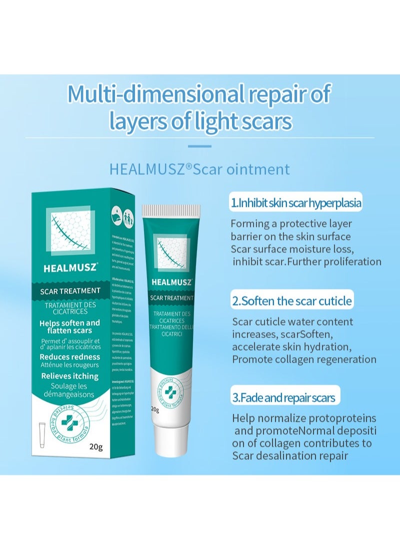 HEALMUSZ - Scar Treatment,Scar Cream,Lump Removal, Effective Scar Removal Cream for Acne Scars, Burn Scars, C-Section Scars, Stretch Marks and Surgical Scars - Image 1