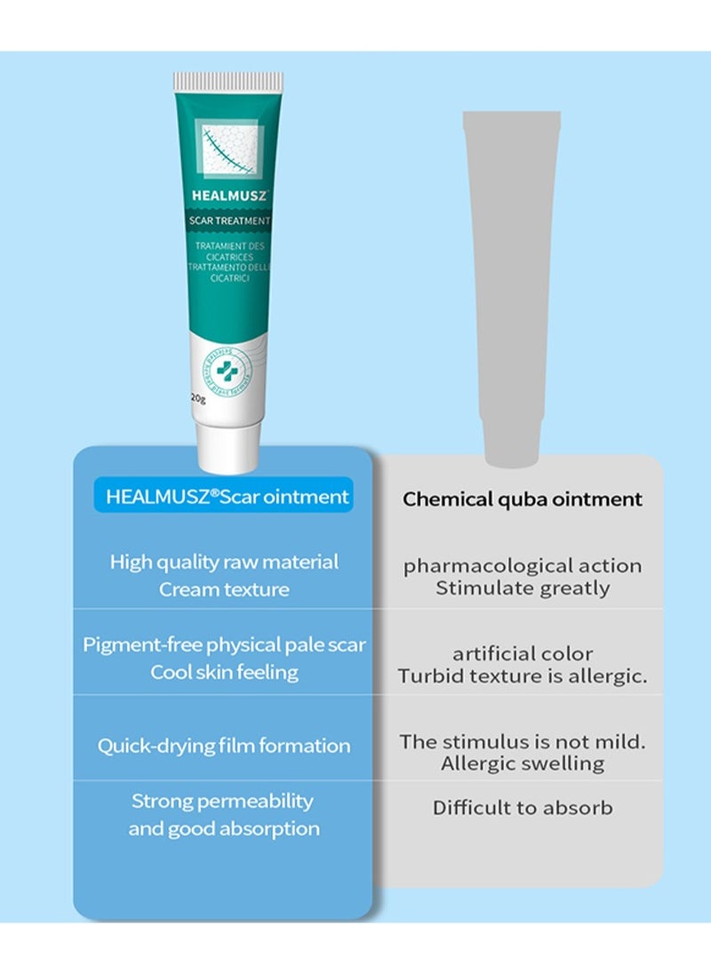 HEALMUSZ - Scar Treatment,Scar Cream,Lump Removal, Effective Scar Removal Cream for Acne Scars, Burn Scars, C-Section Scars, Stretch Marks and Surgical Scars - Image 1