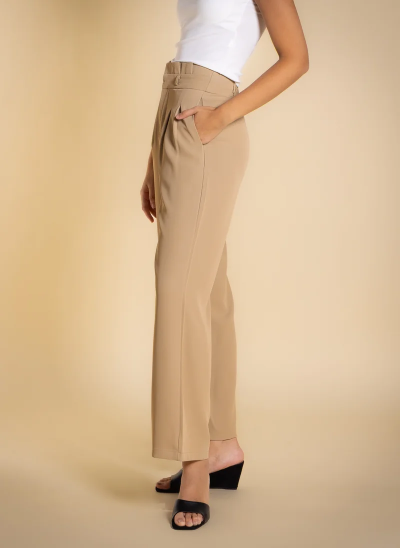 Shapes  HIGH-WAIST PLEATED TROUSERS for Women | Best Price UAE