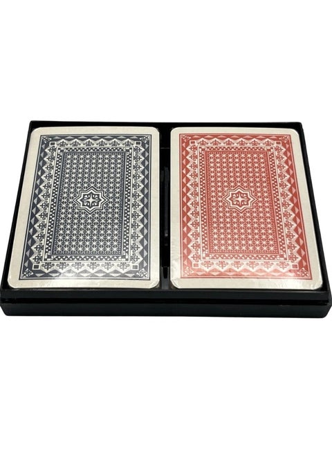 Poker Size Plastic Playing Cards Twin Pack – 2 Decks (108 Cards) | Waterproof & Durable Standard Index Casino-Grade Decks for Card Games & Poker Nights