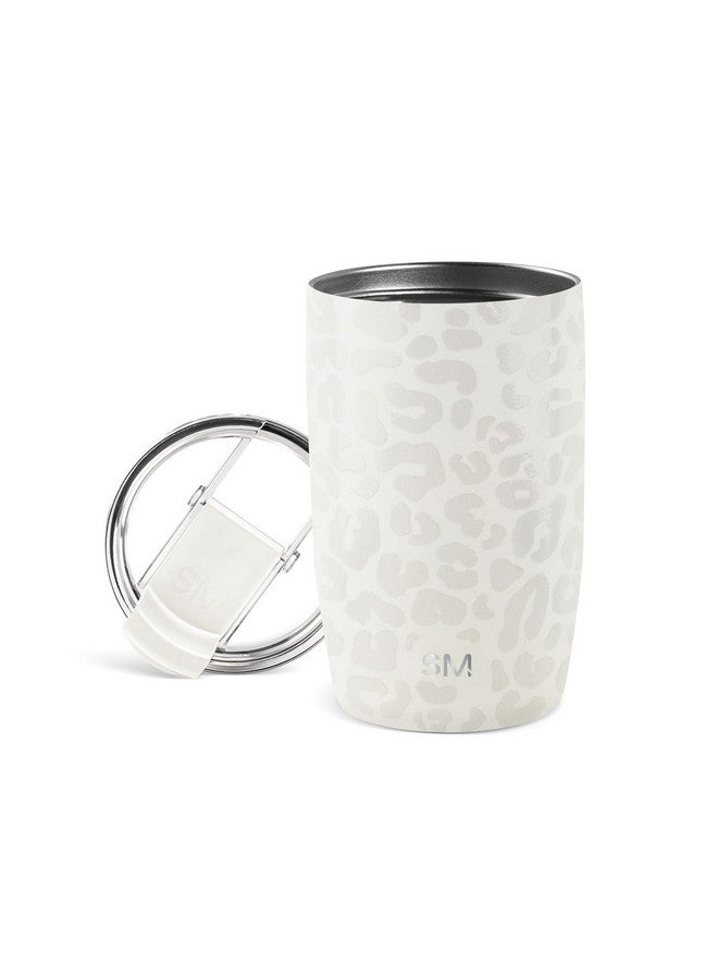 Simple Modern Travel Coffee Mug Tumbler with Flip Lid | Reusable Insulated Stainless Steel Cold Brew Iced Coffee Cup Thermos | Gifts for Women Men Him Her | Voyager Collection | 12oz | Cream Leopard - Image 1