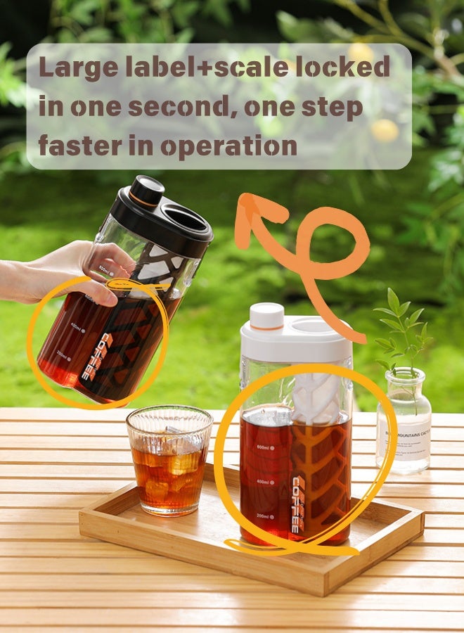 Cold Brew Coffee Maker with Removable Filter - 800ml BPA Free Pitcher for Iced Coffee & Tea, Refrigerator Safe Jug - Image 4