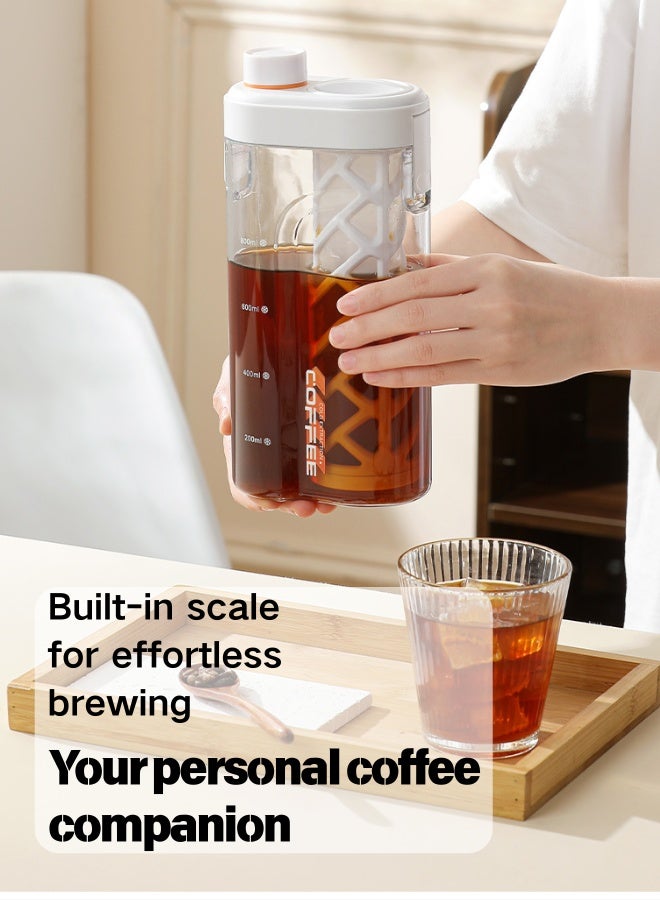 Cold Brew Coffee Maker with Removable Filter - 800ml BPA Free Pitcher for Iced Coffee & Tea, Refrigerator Safe Jug - Image 3