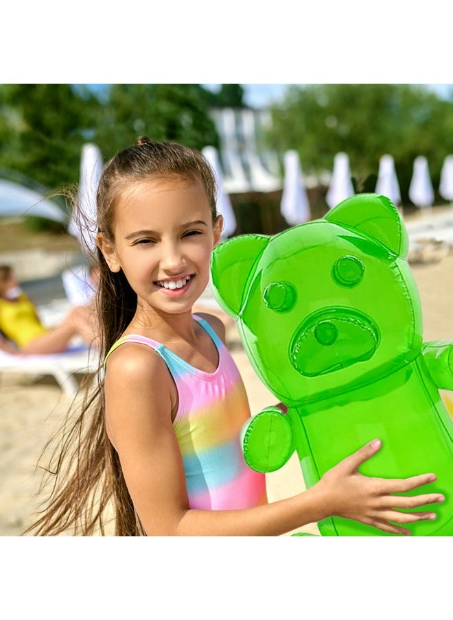4E's Novelty Table Gummy Bears Huge 24" - Great For Party Decorations, Unique Blow Up Pool Toys For Kids, Candyland Themed Birthday Party Decorations Supplies By 4E'S Novelty  - Image 3