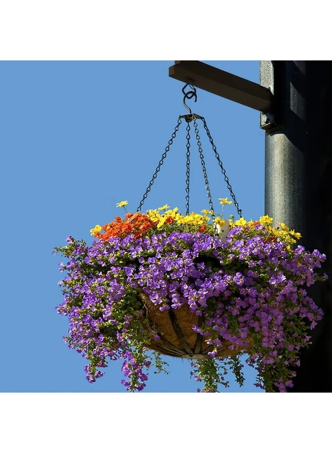 120pcs Heavy Duty Iron Screw Hooks With Safety Buckle Black Wall Mounted Outdoor String Lights - Image 3