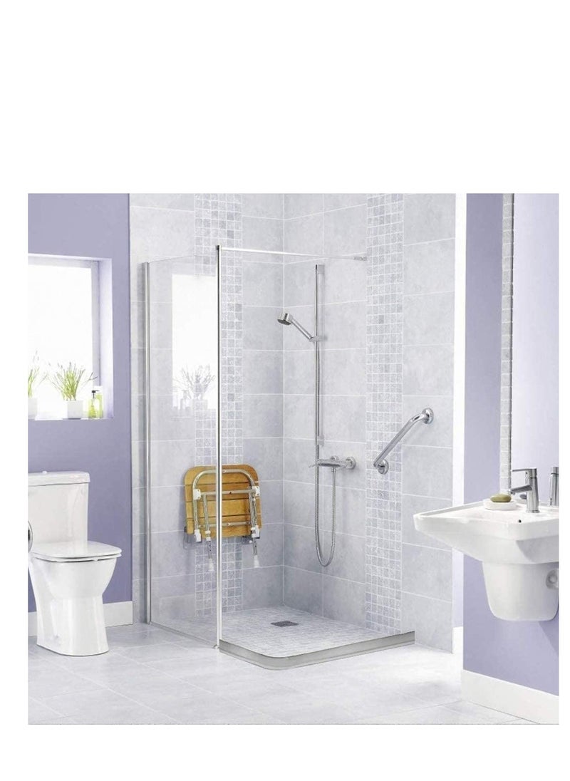 Generic - Collapsible Threshold Water Dam Self-Adhesive Shower Barrier Bathroom And Kitchen Stopper, Home Retention System Waterproof Flow Block Seal Strip 1M - Image 1