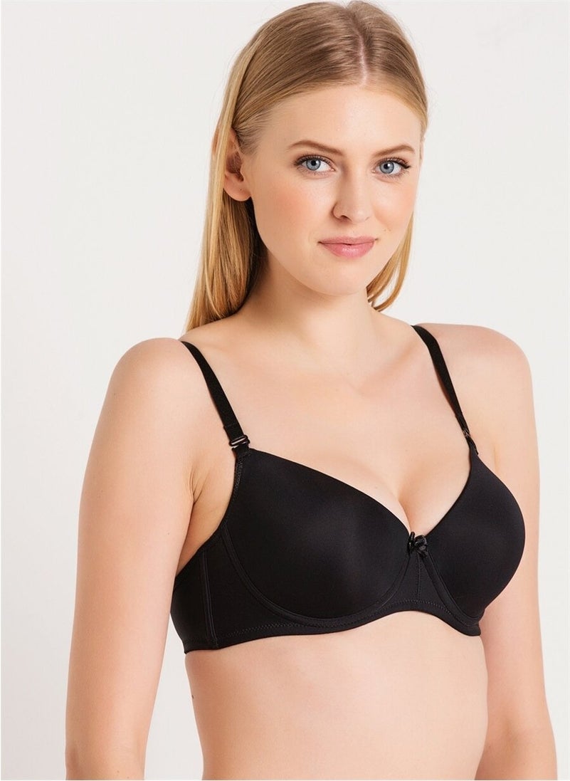 Magic Form 3045 Plain Fabric Thin Sponge Empty Cup Large Size Underwire Bra  - Image 3