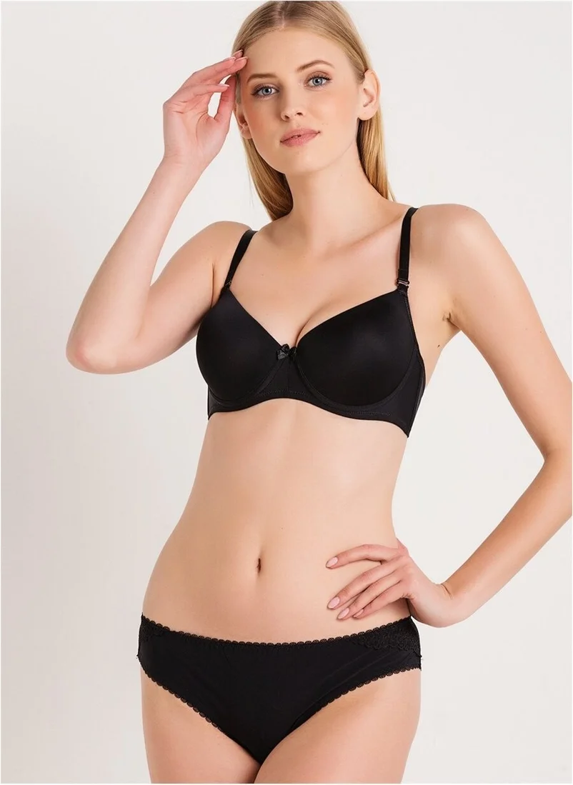 ماجيك فورم 3045 Plain Fabric Thin Sponge Empty Cup Large Size Underwire Bra