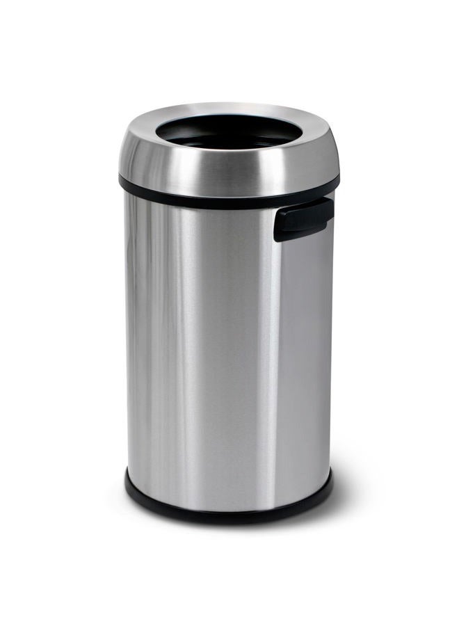 Simpli-Magic 65 Liter Open Top Trash Can, Commercial Grade, Stainless Steel - Image 1