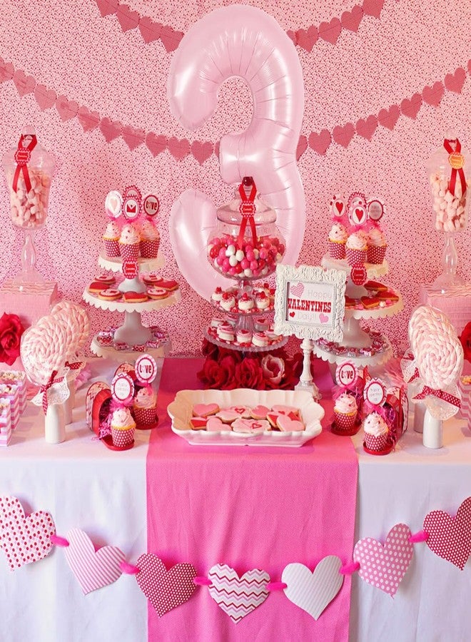 TONIFUL 40 Inch Pastel Pink Number 3 Balloon Balloon Big Pink Digital 3 Balloon for Girl's Birthday Party Wedding Bridal Shower Engagement Anniversary Photo Shoot Supplies - Image 4