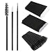 G2PLUS 300pc Eyelash Extension Supplies Kit 100pc Disposable Lip Wands Mascara Brush Applicators Micro Swabs for Eyebrow Eyelash Extension and Makeup Kits Black - Image 2