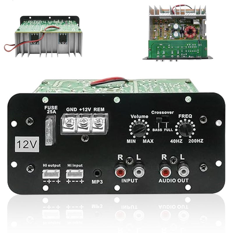 FABTEC مضخم صوت سيارة متعدد القنوات 120 واط ثنائي القناة 12 فولت - Image 1