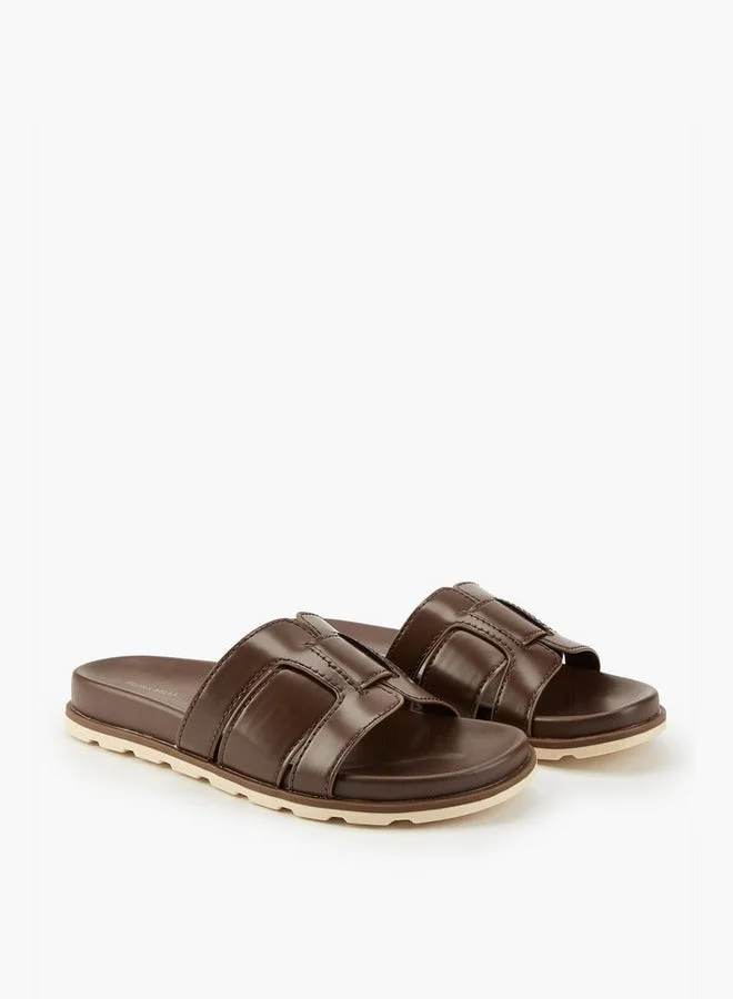 Flora Bella By Shoexpress Panelled Slip-On Sandals