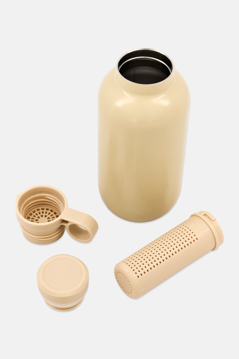 Muy Mucho Stainless Steel Thermal To Go Water Bottle 500 ml, Beige  - Image 3