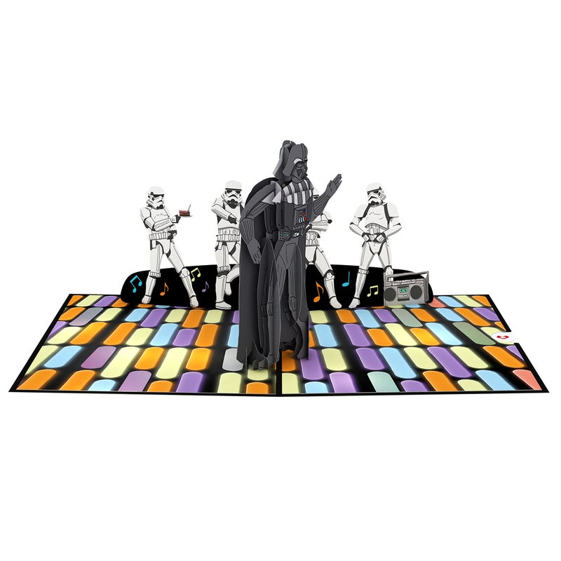 Lovepop Happy Birthday Pop-Up Card for Her and Him - 3D Star Wars Birthday Greeting Cards for Boys, Girls, Men, Women - Disco - 5" x 7" Darth Vader Card - Blank Note Card & Envelope Included - Image 4