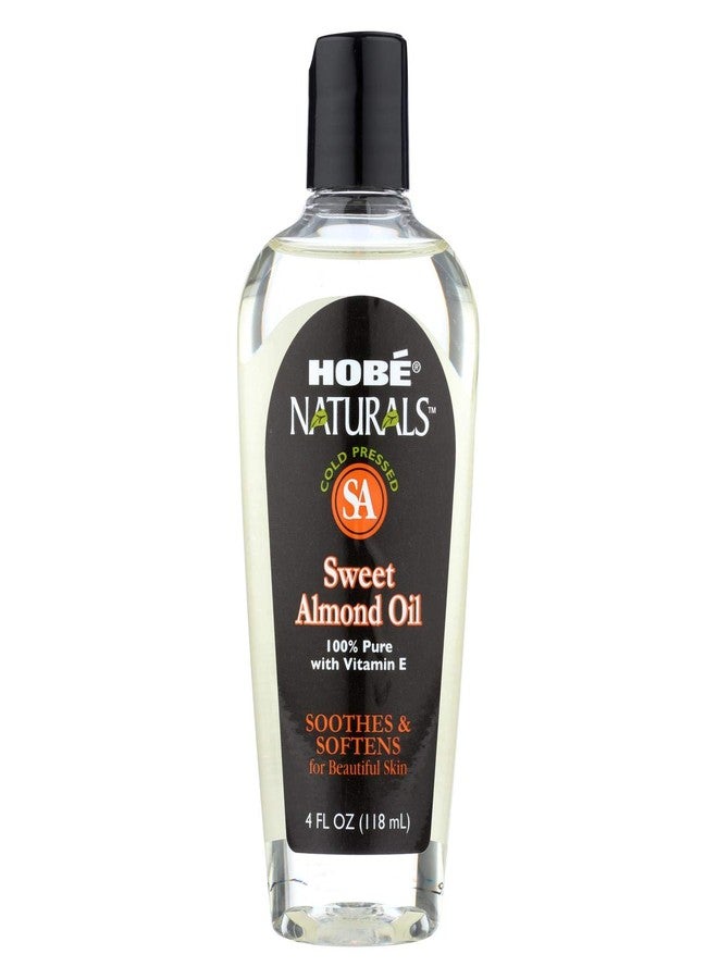 Hobe Labs Hobe Naturals Sweet Almond Oil - 4 fl oz - 100% Pure with Vitamin E - Image 1