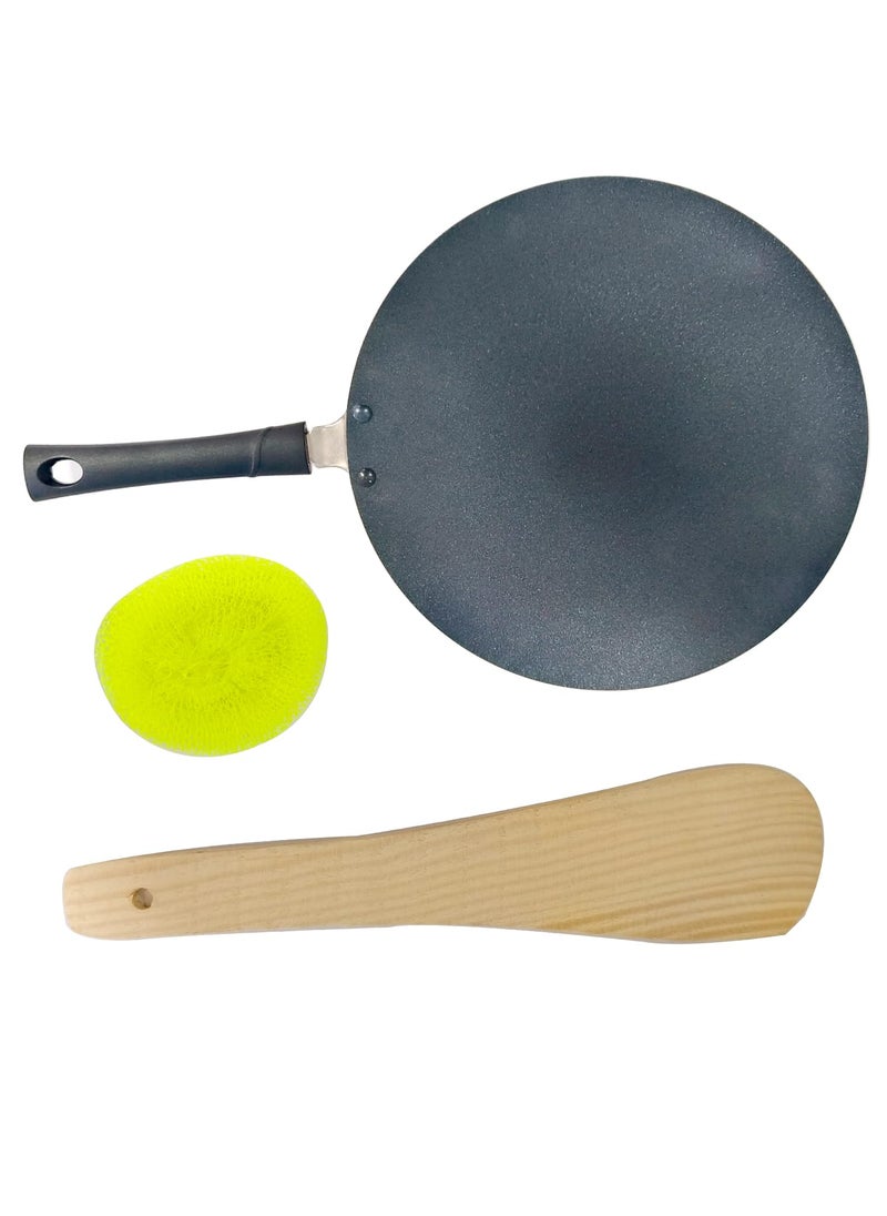 Non Stick Roti Pan Chapati Tava Aluminium Concave Tawa Crepe Paratha Dosa Pancake Griddle Skillet 285MM  - Image 1