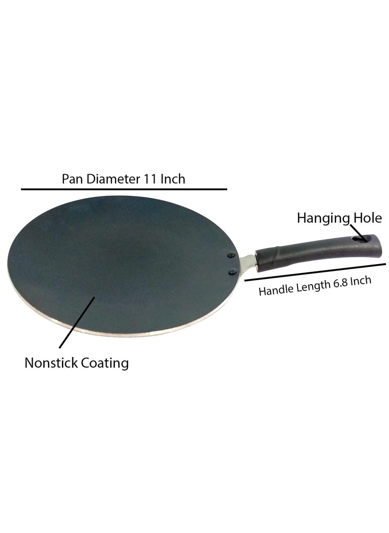 Non Stick Roti Pan Chapati Tava Aluminium Concave Tawa Crepe Paratha Dosa Pancake Griddle Skillet 285MM  - Image 3