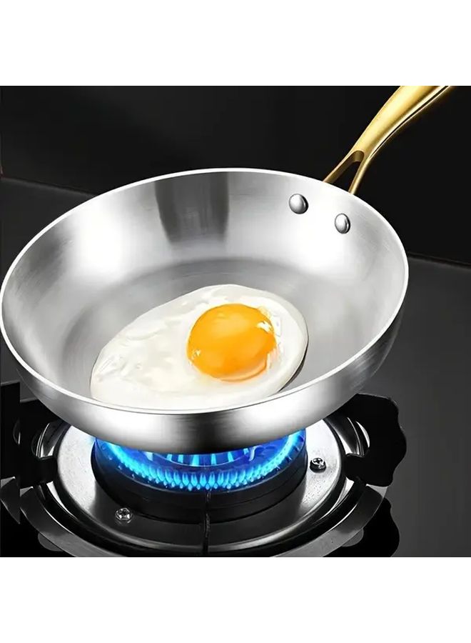 1pc 316 Stainless Steel Aluminum Core Non Stick Frying Pan 9 45 Inch Oven Induction Cooker Compatible Dishwasher Safe Durable Three Layer Design Cookware For Gas Kitchen Essentials - Image 5