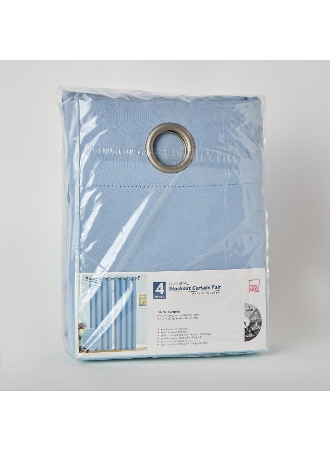 Home Box Essential 4-Pieces Blackout Curtain Set 240 x 140 cm - Image 5