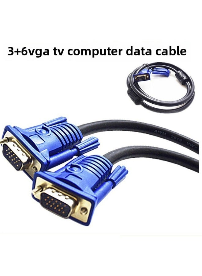 All Copper 10 M 3 6 VGA Computer Cable 15-pin Male-to-male Projector LCD Data Cable-Length:-