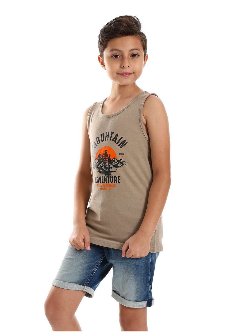 Caesar - Boys Printed Sportive Tank Top - Image 1