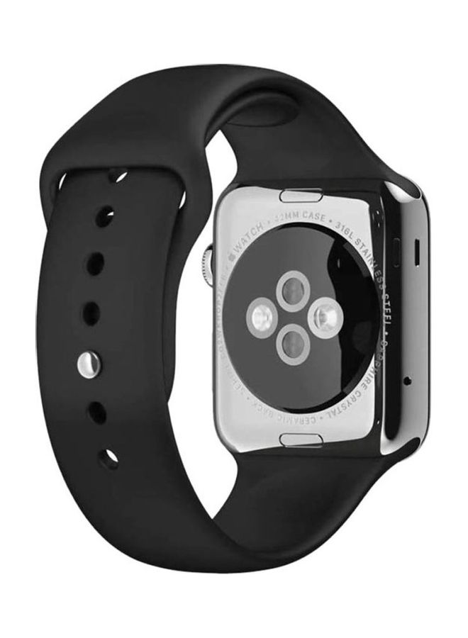 HuHa Replacement Strap Watchband For Apple Watch Series 7 41mm / 6 / SE / 5 / 4 40mm / 3 / 2 / 1 38mm Black - Image 2