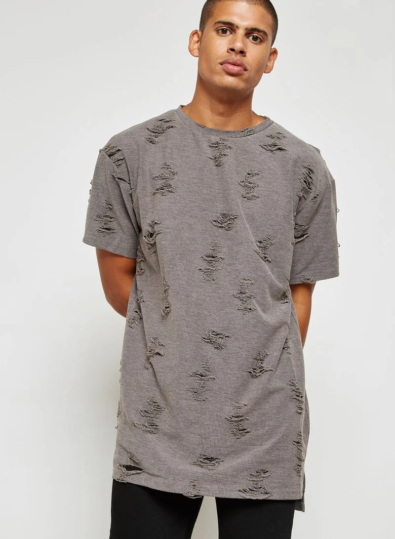 NEW LOOK Shadow Ripped T-Shirt