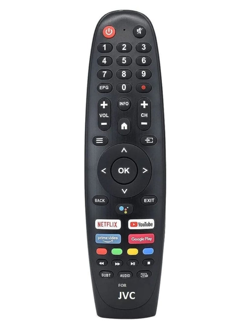 JVC Voice Remote Suitable For JVC Smart TV with Voice Assistant Netflix and Youtube Button - Image 1
