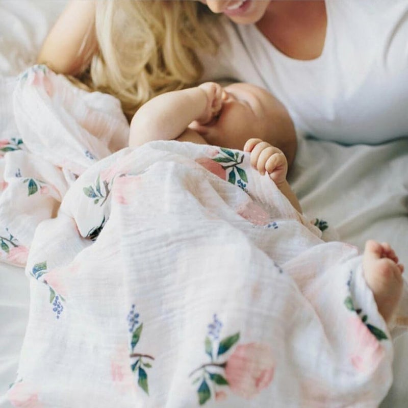 Muslin Baby Blanket: 70% Bamboo 30% Cotton, Ultra-Soft Breathable Skin-Friendly - Versatile 120 X 120 Cm, Multi-Use Wrap Swaddle for Newborns, Nursing, Stroller, Playtime - Image 5