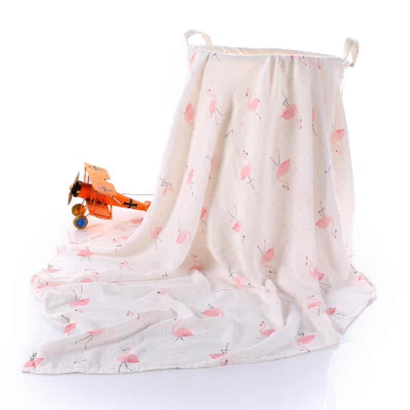 Muslin Baby Blanket: 70% Bamboo 30% Cotton, Ultra-Soft Breathable Skin-Friendly - Versatile 120 X 120 Cm, Multi-Use Wrap Swaddle for Newborns, Nursing, Stroller, Playtime - Image 2