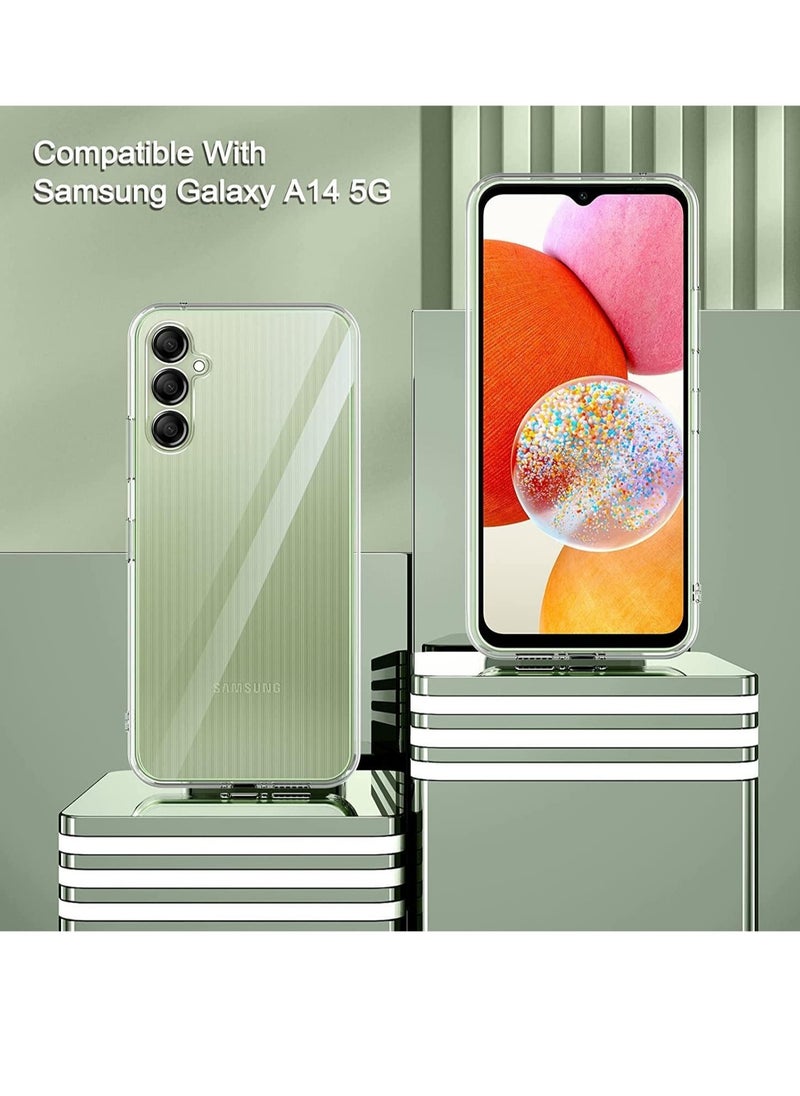 Case for Samsung Galaxy A14 4G / 5G Clear Cover Trasparent Soft Flexible TPU Slim Antifall Protectiion Case Lightweight Cover