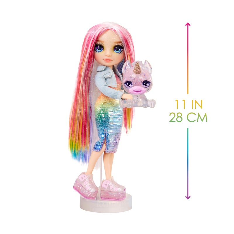 Rainbow High Amaya, Rainbow with Slime Kit & Pet, 11" Shimmer Posable Fashion Doll with DIY Sparkle Slime, Magical Yeti Pet, Fun Play Accessories, Great Toy Gift for Girls Kids Ages 4-12 Years - Image 5