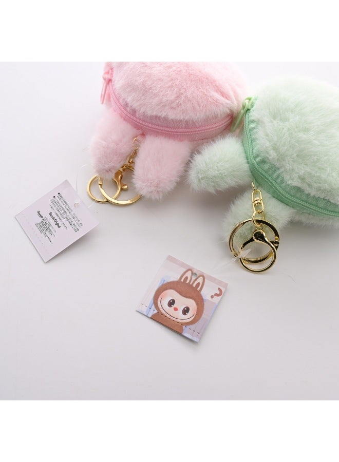 Cute Second Generation Rab Plush Toy Coin Purse Keychain Pendant Personalized Hot-selling Fine Doll Machine Doll-Specifications:Zero Wallet Six-color Mixed Pack [minimum Bid Of 6] - Image 4
