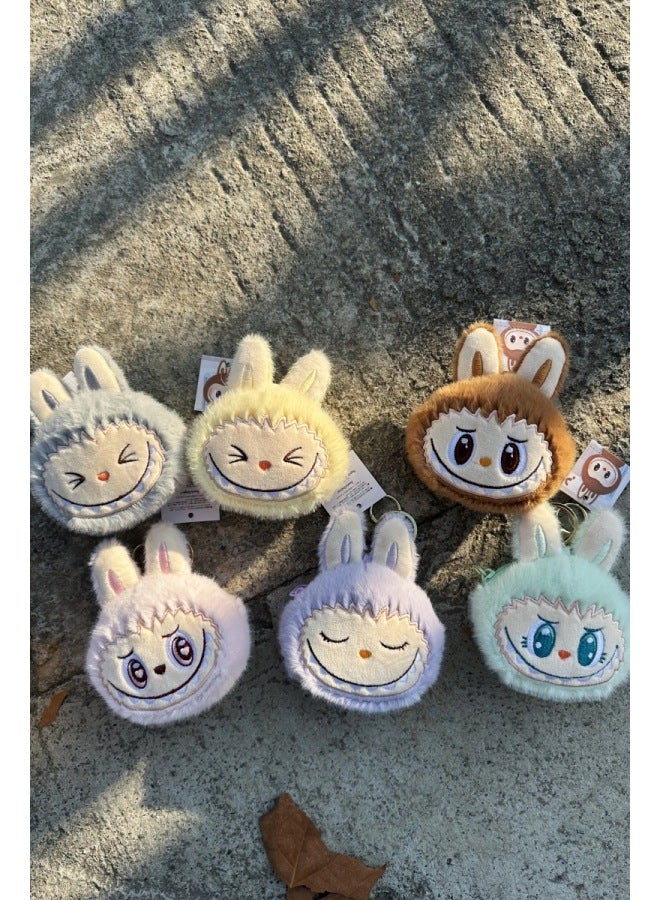 Cute Second Generation Rab Plush Toy Coin Purse Keychain Pendant Personalized Hot-selling Fine Doll Machine Doll-Specifications:Zero Wallet Six-color Mixed Pack [minimum Bid Of 6] - Image 1