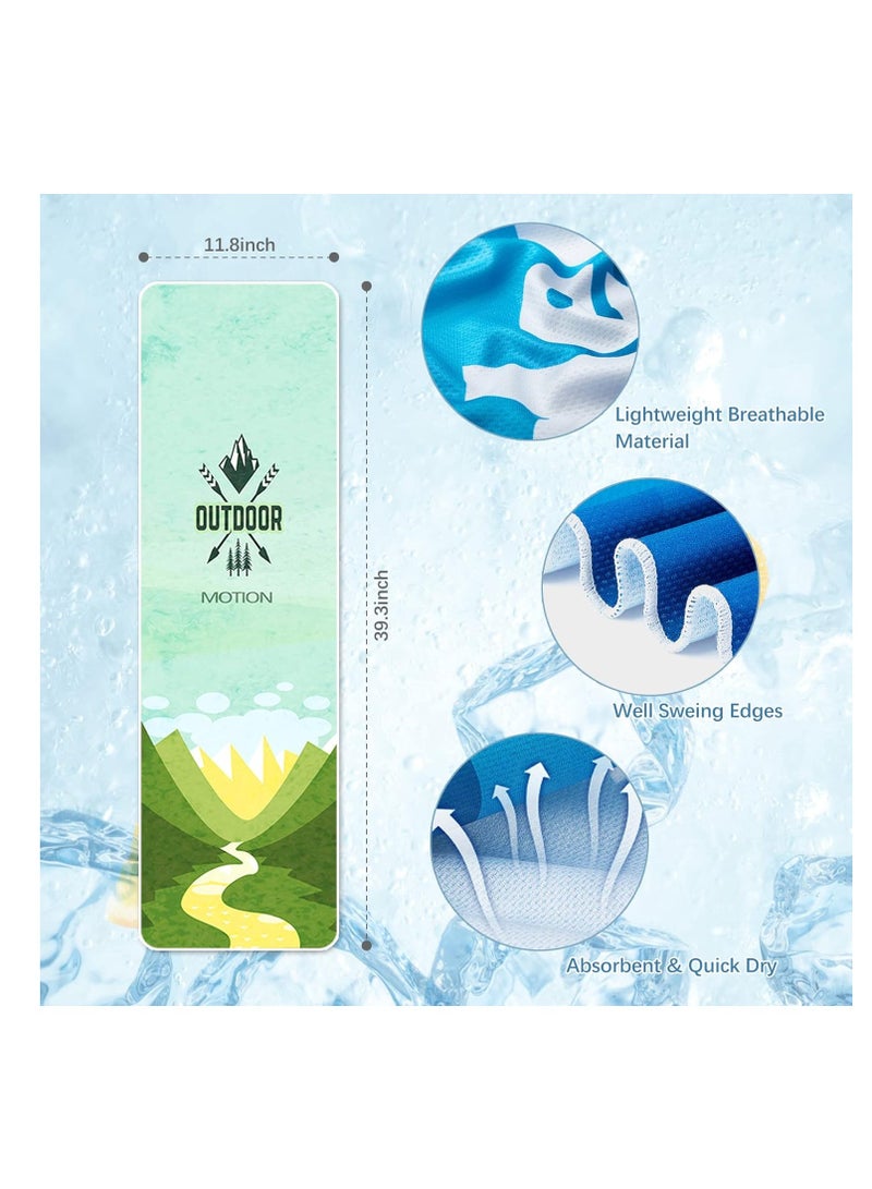 SYOSI Cooling Towel, 5packs Gym Towels For Neck, Soft Breathable Ice Towel, Fast Drying Microfiber Cool Towel, Lightweight Sport Fitness Sweat Towel, Travel Yoga Sport Running Workout Camping Fitness - Image 5