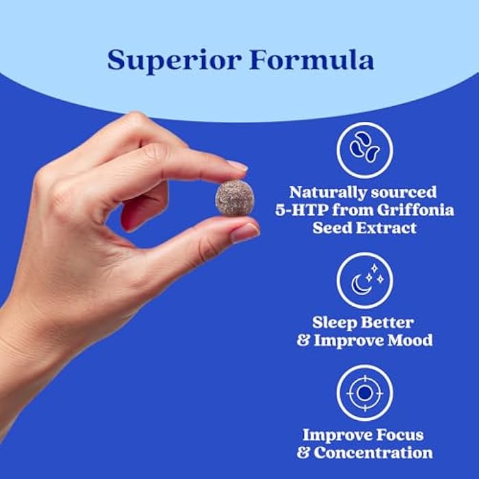 BeLive 5-HTP Gummies - 60 Ct I 5HTP Stress Relief Gummies for Better Sleep, Heightened Focus, Mood Booster & Stress Relief I Serotonin Booster for Adults, Vegan 5 HTP Supplement - Mixed Berries Flavor - Image 4