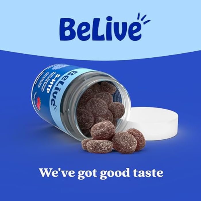 BeLive 5-HTP Gummies - 60 Ct I 5HTP Stress Relief Gummies for Better Sleep, Heightened Focus, Mood Booster & Stress Relief I Serotonin Booster for Adults, Vegan 5 HTP Supplement - Mixed Berries Flavor - Image 5