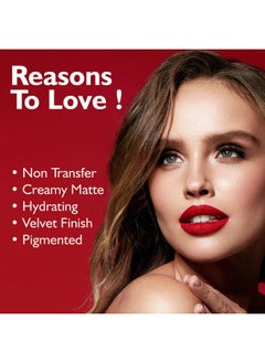 Fashion Colour Kissproof Non Transfer Lipstick Jazz Matte Finish 15H Stay Smudge Proof with Jojoba Seed Oil Fuchsia  - Image 2