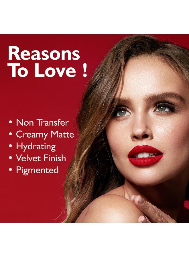 فاشون كولور أحمر شفاه غير قابل للنقل من كيسبروف، لمسة نهائية غير لامعة تدوم 15 ساعة، مقاوم للتلطخ مع زيت بذور الجوجوبا فوشيا - Image 2