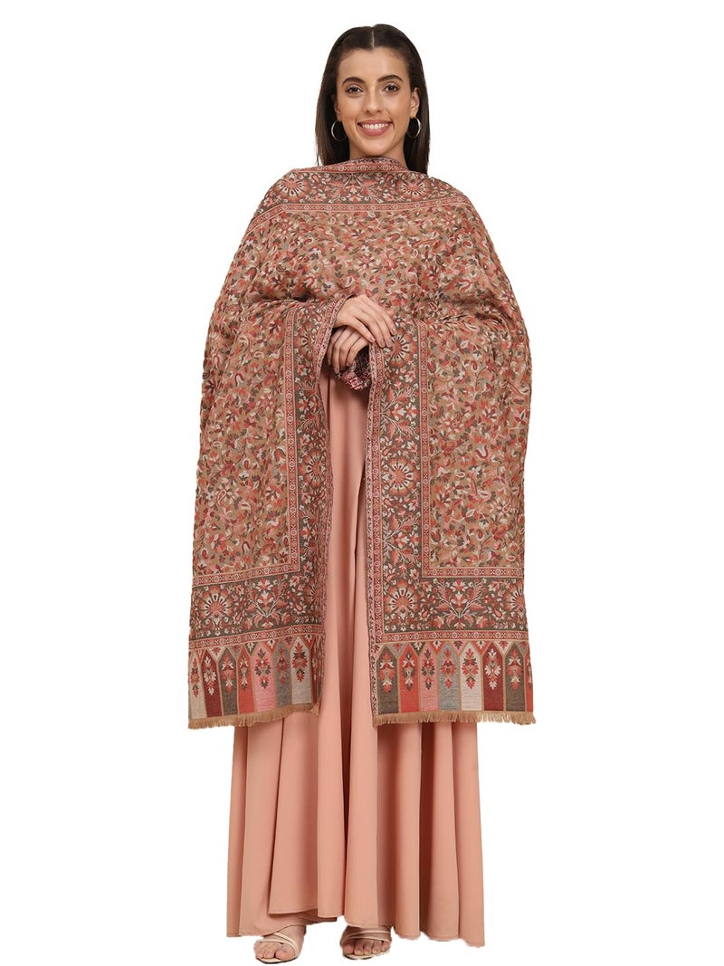 Pashmoda Women Dastaan Woven Design Jamawar Shawl (Size 101X203 CM) - Image 1
