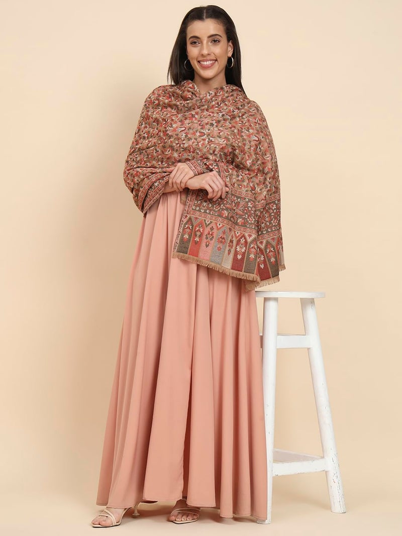 Pashmoda Women Dastaan Woven Design Jamawar Shawl (Size 101X203 CM) - Image 2