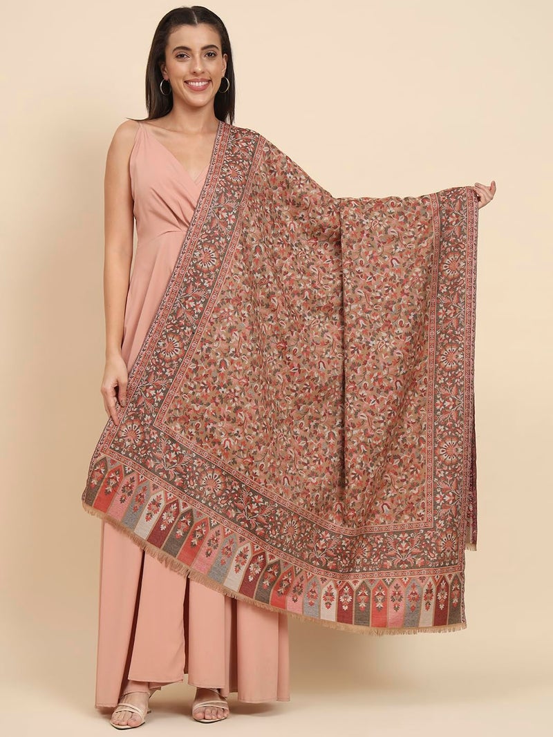 Pashmoda Women Dastaan Woven Design Jamawar Shawl (Size 101X203 CM) - Image 5