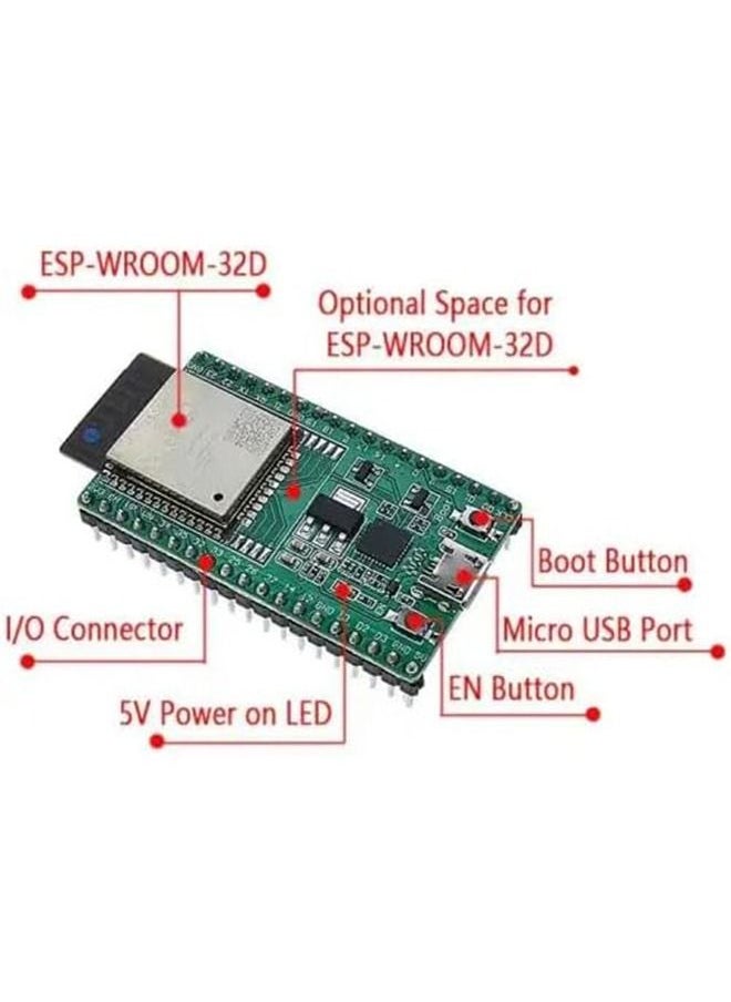 ماركة غير محددة - ESP32-WROOM-32D بورده تطوير الاصدار الاخضر - Image 1