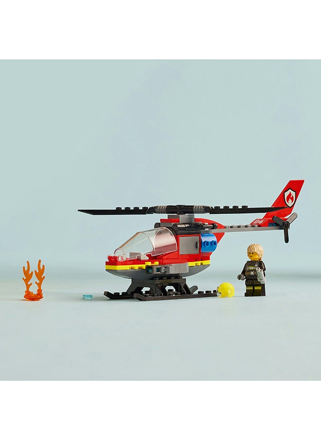 LEGO City Fire Rescue Helicopter Toy, Building Set With Firefighter Pilot Minifigure, Fun Treat Or Gift For Kids Aged 5 And Over, Imaginative Play For Boys And Girls (85 Pieces) 60411  - Image 5