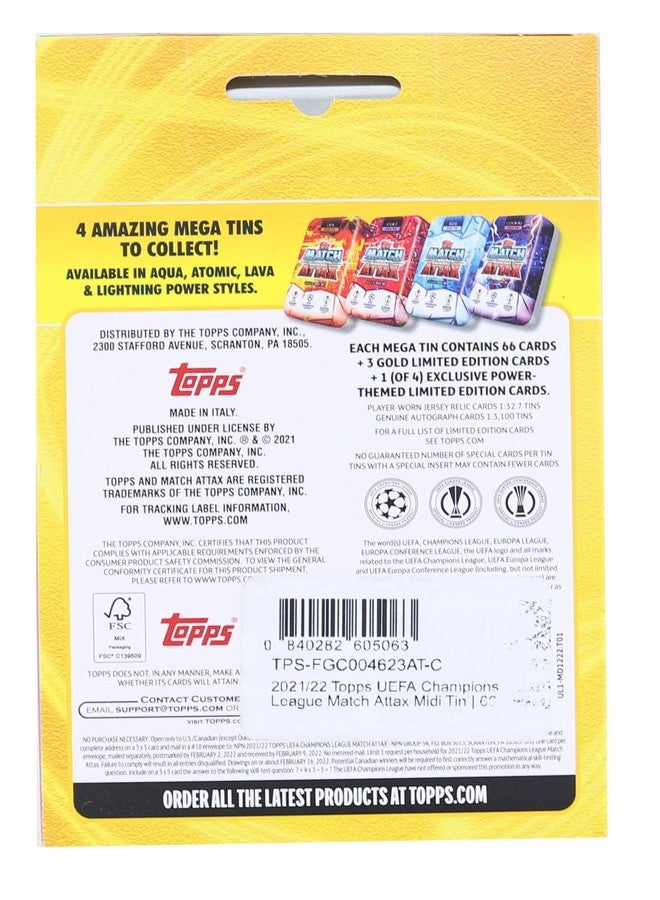 Topps 2021/22 Topps UEFA Champions League Match Attax Mega Tin | Atomic - Image 3