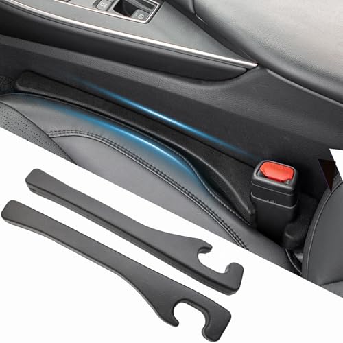 Uootill Car Seat Gap Filler Set of 2,Seat Gap Organizer, No Drop Seat Guard,2025 New Car Seat Side Gap Filler Organizer, Drop Seat Guards for Cars (Black 2Pcs) - Image 1
