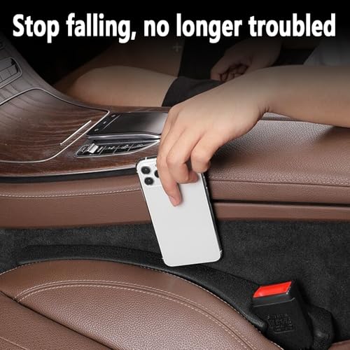 Uootill Car Seat Gap Filler Set of 2,Seat Gap Organizer, No Drop Seat Guard,2025 New Car Seat Side Gap Filler Organizer, Drop Seat Guards for Cars (Black 2Pcs) - Image 4